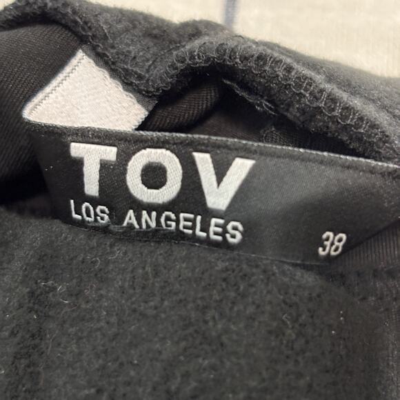 Tov Los Angeles Fleece Pants Women 38 2/4 Paper Bag Hem Soft Eclectic Boho Comfy - Picture 8 of 9